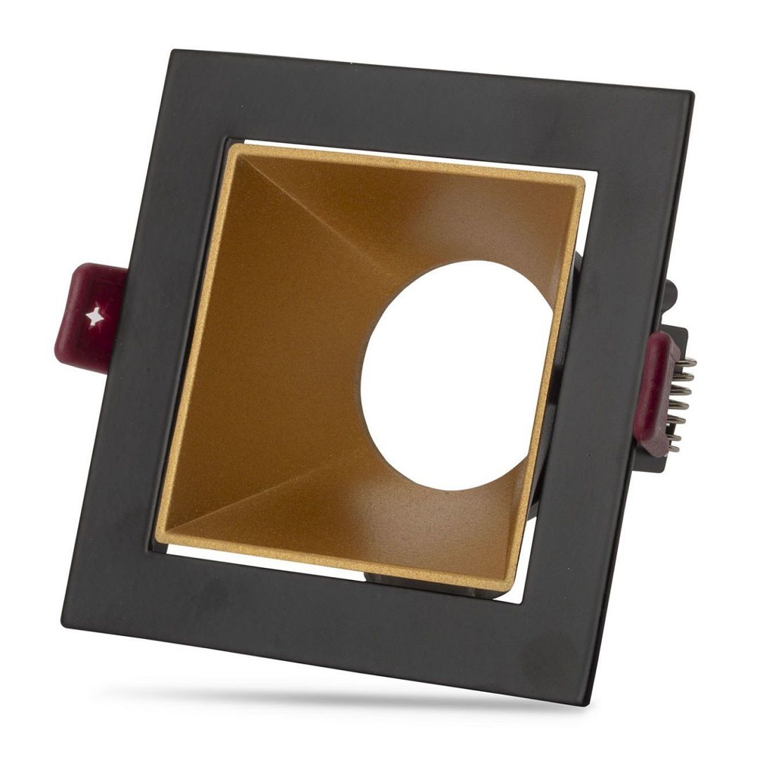 NOAS YL60-3024 URAL Sıva Altı Siyah-Mat Gold Kare Spot Kasası (Metal)