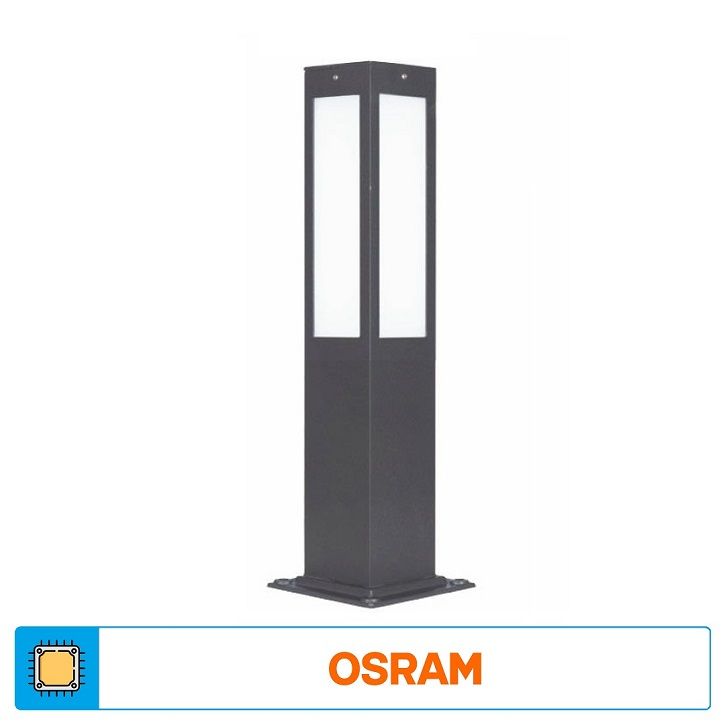 ACK AG43-04112 Regulus 18 Watt 50 cm LED Bollard Armatür - Gün Işığı (3000K) - Metal Gövde