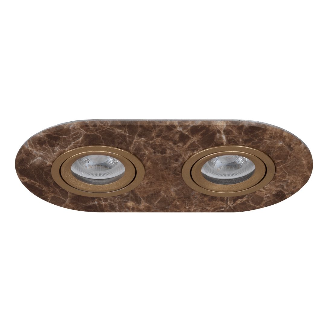 goldX ZE1001-33 2x12 Watt Kahve Mermer Desen Doğal Taş Sıva Altı LED Spot (SAMSUNG LED & EAGLERISE Driver)