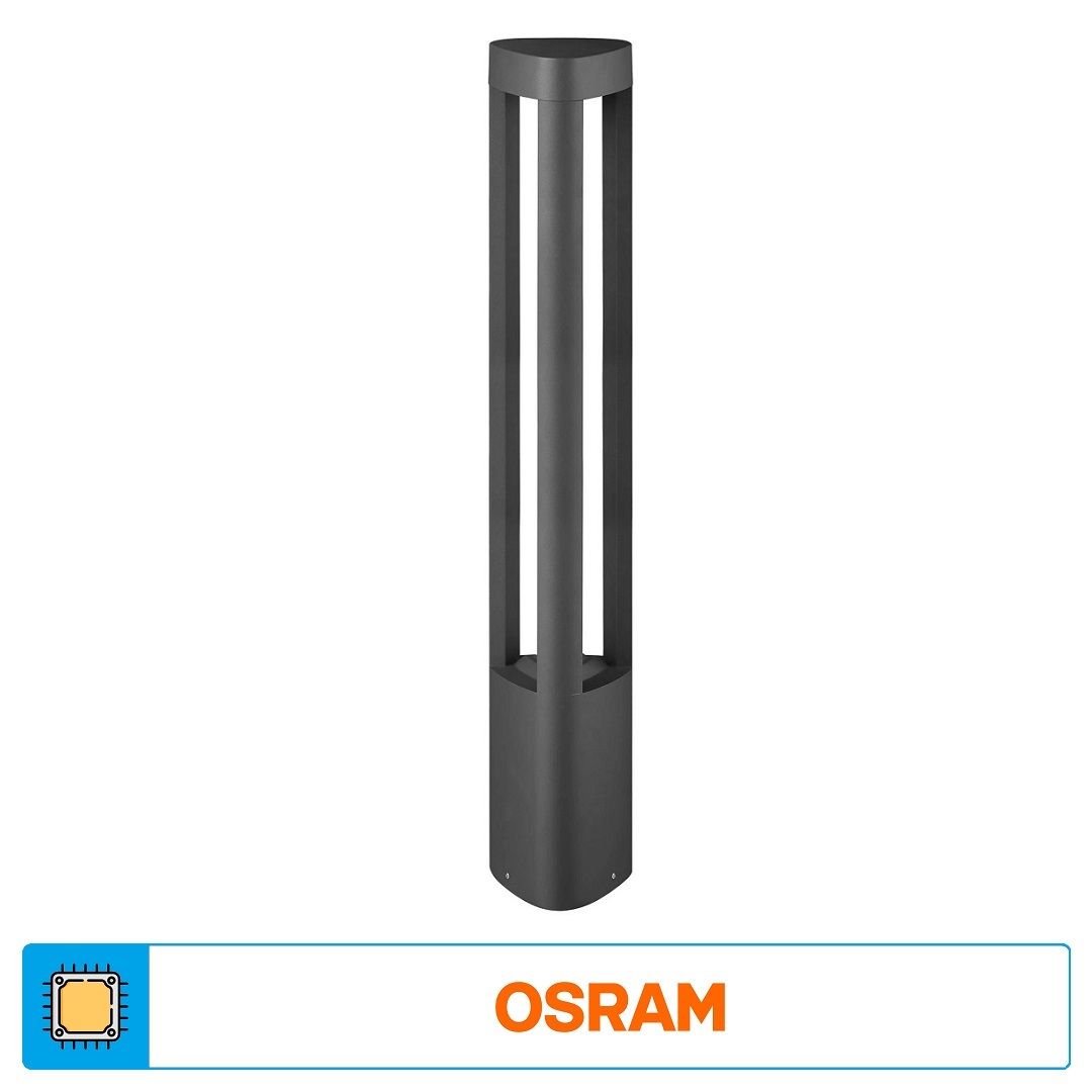 ACK AG43-02302 Dallas 7 Watt 80 cm LED Bollard Armatür - OSRAM LED - Gün Işığı (3000K) - Metal Gövde