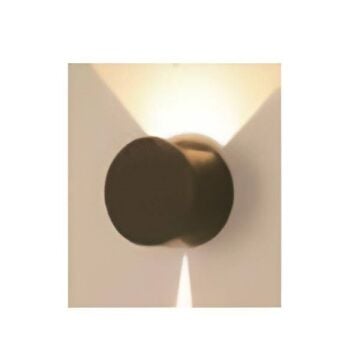 MOLLED MOL8051 6 Watt Siyah/Beyaz Kasa Çift Yönlü Dış Mekan LED Aplik - Metal - Gün Işığı (3000K)