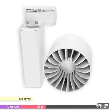 ACK AD30-04010 30 Watt Beyaz Kasa LED Ray Spot - OSRAM LED & OSRAM/PHILIPS Driver - Ilık Beyaz (4000K)