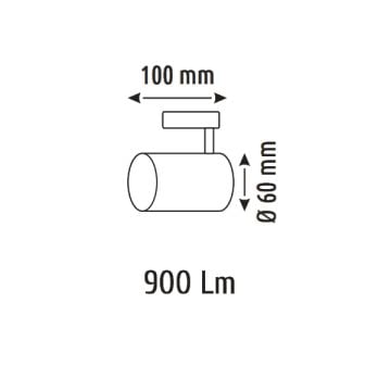 HELIOS HS 2454 10 Watt Siyah Kasa LED Ray Spot