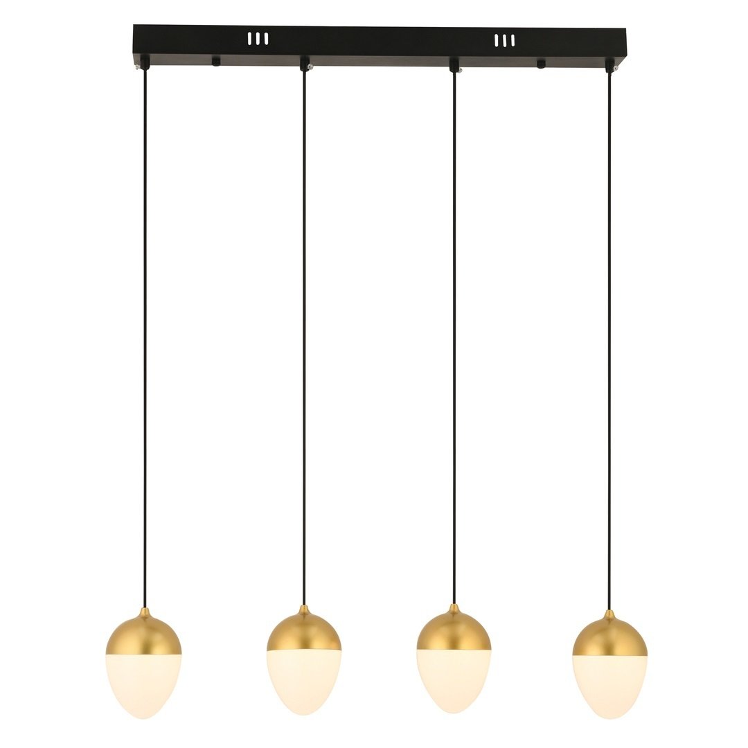 CL-688-4L Dörtlü Mat Gold-Siyah LED Avize