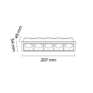 GOYA GY 5108 5x2 Watt Siyah Mini LED Spot