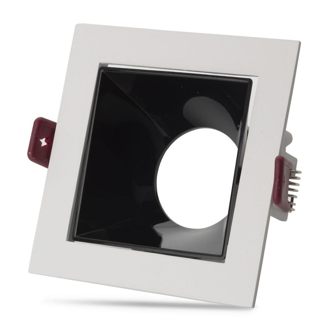 NOAS YL60-3110 URAL Sıva Altı Beyaz-Siyah Kare Spot Kasası (Metal)