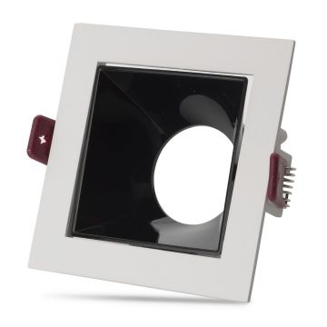 NOAS YL60-3110 URAL Sıva Altı Beyaz-Siyah Kare Spot Kasası (Metal)