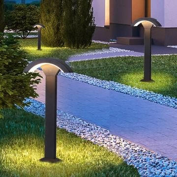 HOROZ 076-058-0003 DYNAMIC 24 Watt 55 cm Siyah LED Bollard Armatür (Metal Kasa)