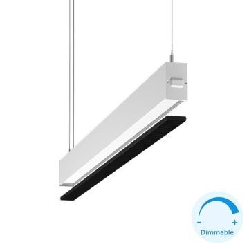 GOYA GY 8055-90 Beyaz Kasa 39 Watt 90 cm Kamaşma Önleyicili DİMLİ Lineer Sarkıt Avize