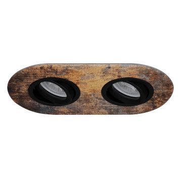 goldX ZE1001-41 2x12 Watt Paslı Demir Desenli Sıva Altı LED Spot (SAMSUNG LED & EAGLERISE Driver)