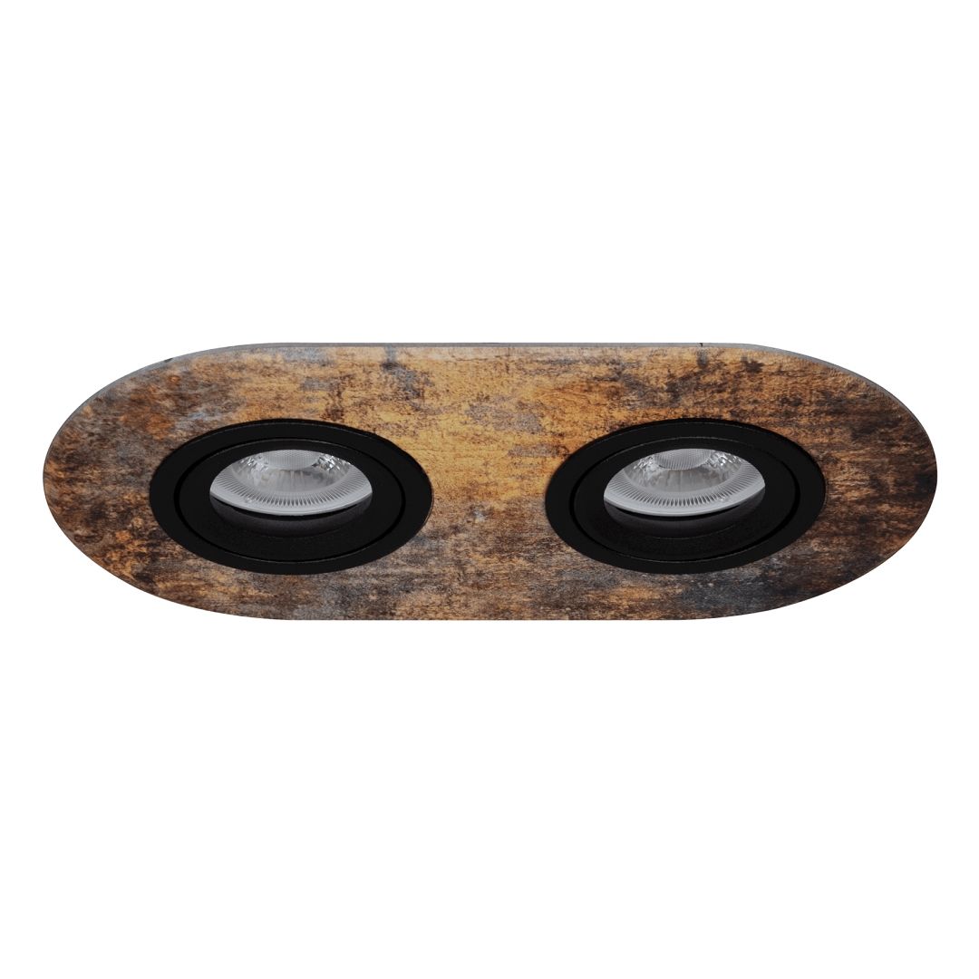 goldX ZE1001-41 2x12 Watt Paslı Demir Desenli Sıva Altı LED Spot (SAMSUNG LED & EAGLERISE Driver)