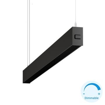 GOYA GY 8055-90 Siyah Kasa 39 Watt 90 cm Kamaşma Önleyicili DİMLİ Lineer Sarkıt Avize