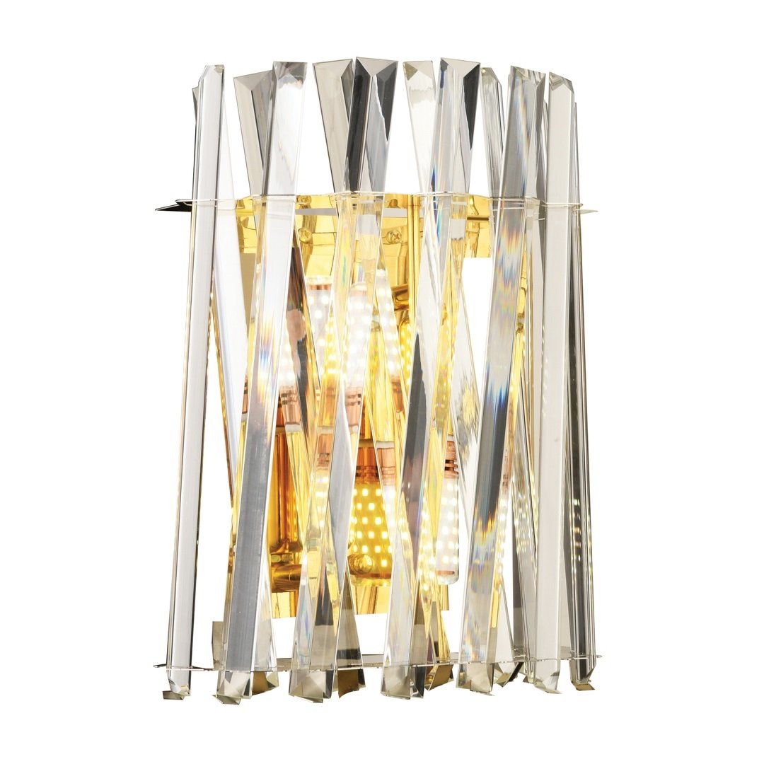 CL-411-Apl Kesme Camlı Gold Modern Aplik