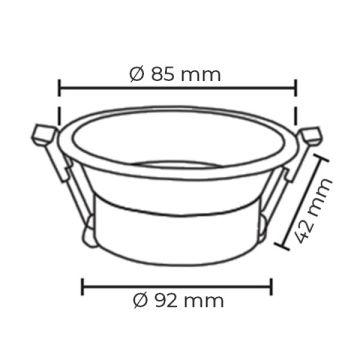 NOAS YL60-1911 NİL Sıva Altı Beyaz Yuvarlak Spot Kasası (Metal)