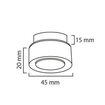 GOYA GY 2430 3 Watt Sıva Altı Yuvarlak Mini LED Spot - Gün Işığı (3000K)