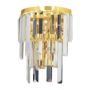 CL-414-Apl Kesme Camlı Gold Modern Aplik