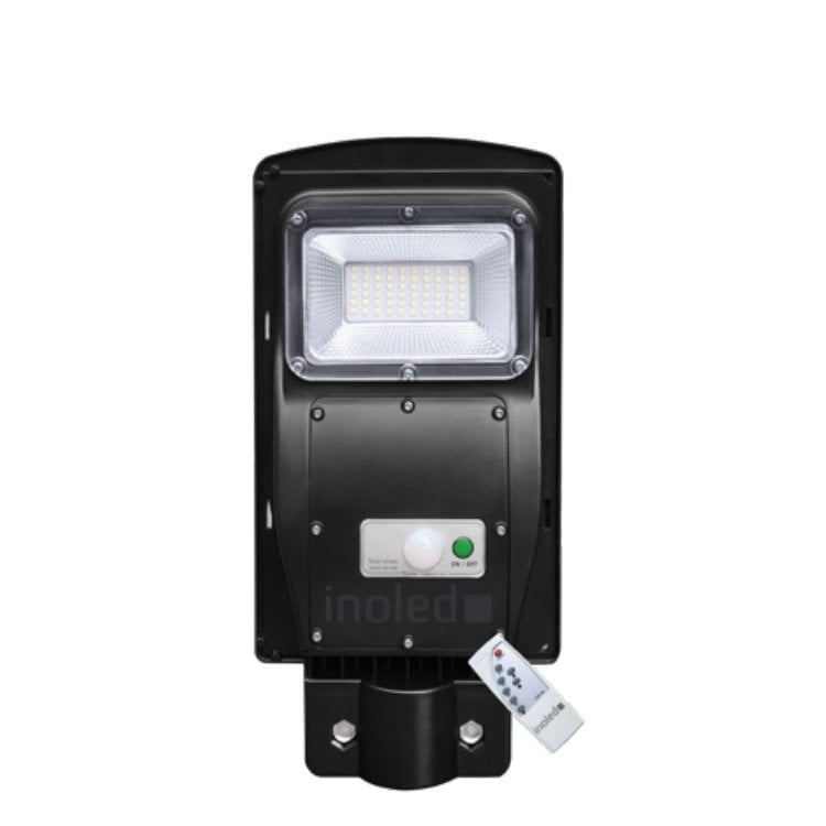 inoled 9350-01 30 Watt Sensörlü Solar Sokak Armatürü - Beyaz Işık (6500K)