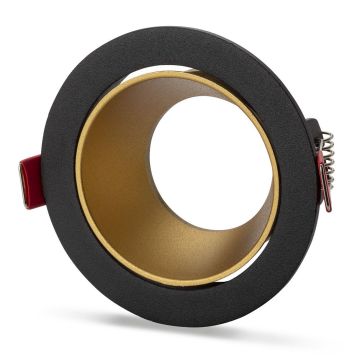 NOAS YL60-2022 REN Sıva Altı Siyah-Gold Yuvarlak Spot Kasası (Metal)