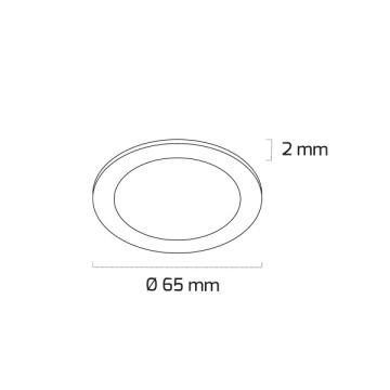 GOYA GY 2306 4 Watt Krom-Saten Sıva Altı Yuvarlak LED Spot - Gün Işığı (3000K)