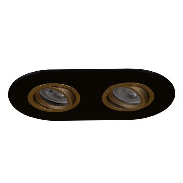 goldX ZE1001-46 2x12 Watt Sıva Altı Siyah-Gold LED Spot (SAMSUNG LED & EAGLERISE Driver)