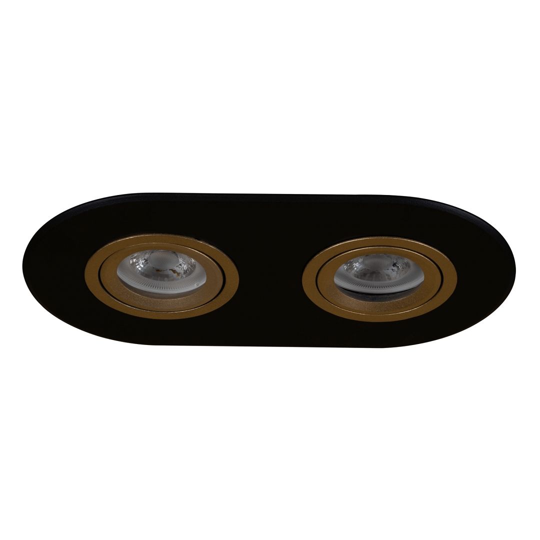 goldX ZE1001-46 2x12 Watt Sıva Altı Siyah-Gold LED Spot (SAMSUNG LED & EAGLERISE Driver)