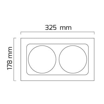GOYA GY 3112 Beyaz/Siyah İkili A111 Spot Kasası