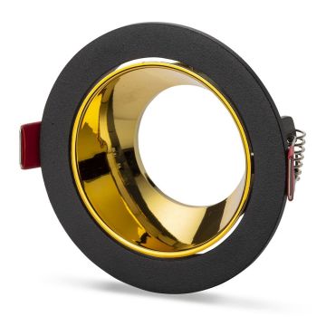 NOAS YL60-2024 REN Sıva Altı Siyah-Gold Yuvarlak Spot Kasası (Metal)