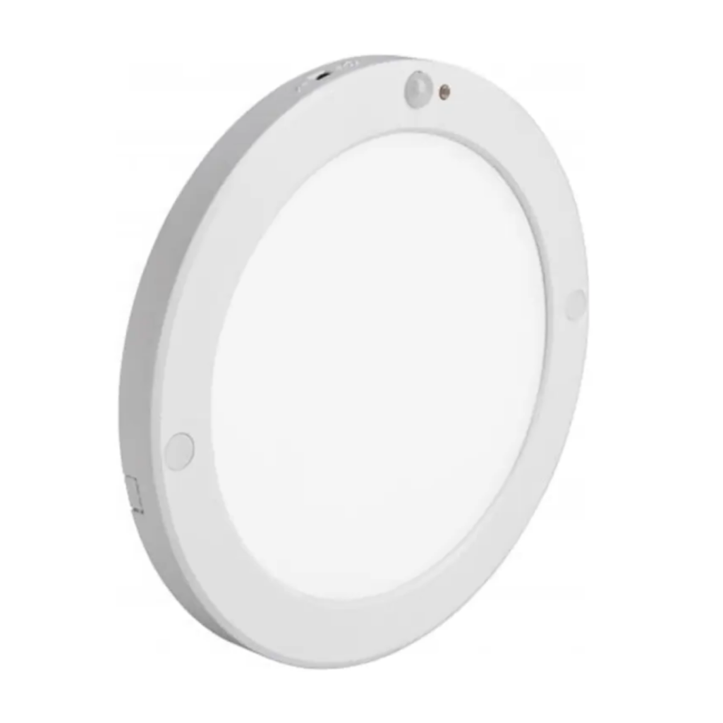 NOAS YL14-1810 18 Watt Beyaz Kasa Sensörlü Sıva Üstü Yuvarlak LED Panel - Beyaz Işık (6500K)