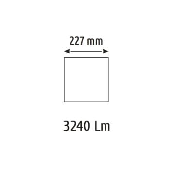 HELIOS HS 1073 36 Watt Siyah Kasa Sıva Üstü Kare LED Panel