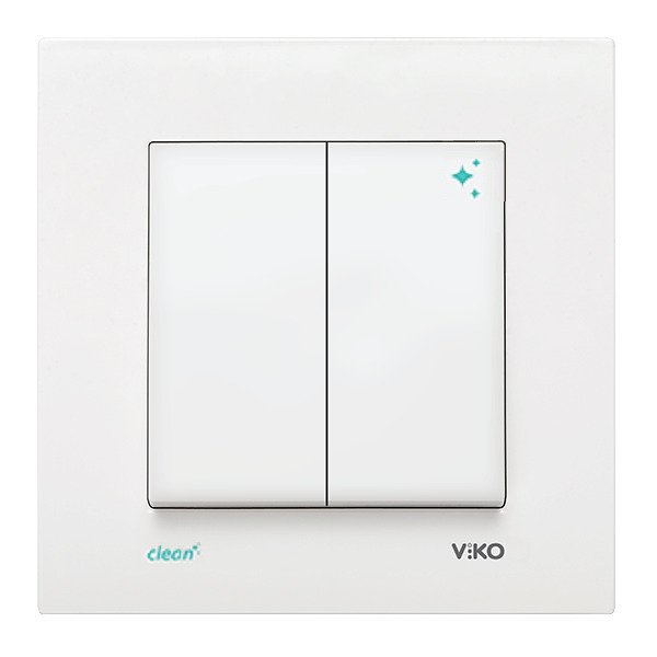VİKO Karre Clean 90966044 Dual Anahtar [Beyaz]