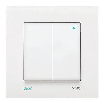 VİKO Karre Clean 90966044 Dual Anahtar [Beyaz]