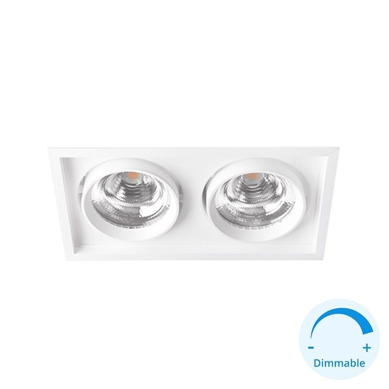 GOYA GY 3052-42 Beyaz Kasa 2x36 Watt DİMLİ İkili LED Mağaza Spotu