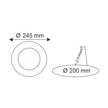 K2 GLOBAL KDL443 20+6 Watt 3 Fonksiyonlu Sıva Altı Yuvarlak LED Panel