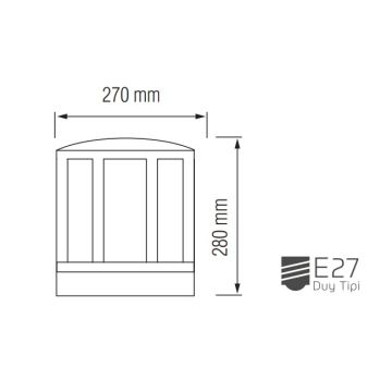 inoled 9170 Açelya Kafesli Set Üstü Aplik (PC Gövde)