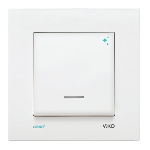 VİKO Karre Clean 90966019 Işıklı Anahtar [Beyaz]