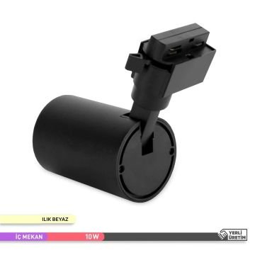 ACK AD30-11001 10 Watt Siyah Kasa LED Ray Spot - Gün Işığı (3000K)