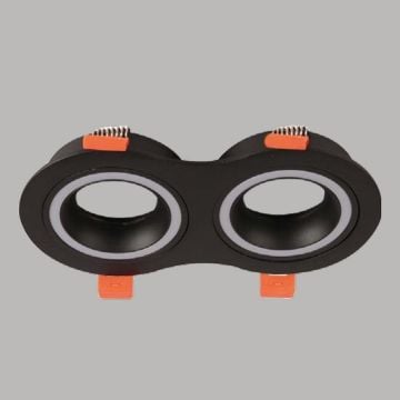 YCL YC 7090 Siyah Sıva Altı İkili Spot Kasası (Metal Gövde)