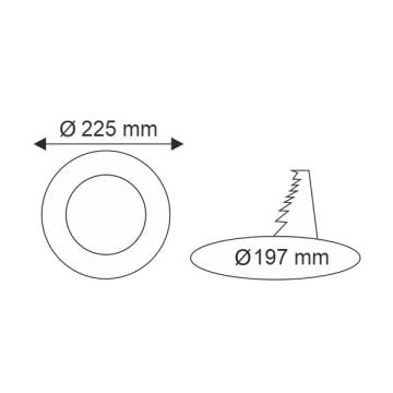 K2 GLOBAL KDL403S 18 Watt Saten Sıva Altı Yuvarlak LED Panel