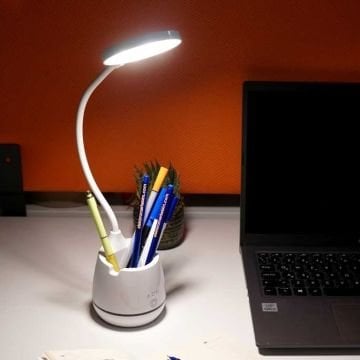 ACK AF11-10014 Dimli ve Dokunmatik Şarjlı LED Masa Lambası - 3 Işık Renkli (Beyaz + Ilık Beyaz + Gün Işığı)