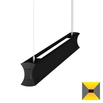 GOYA GY 8049-120 Siyah/Beyaz Kasa 52+34 Watt 120 cm Çift Yönlü Lineer Sarkıt Avize
