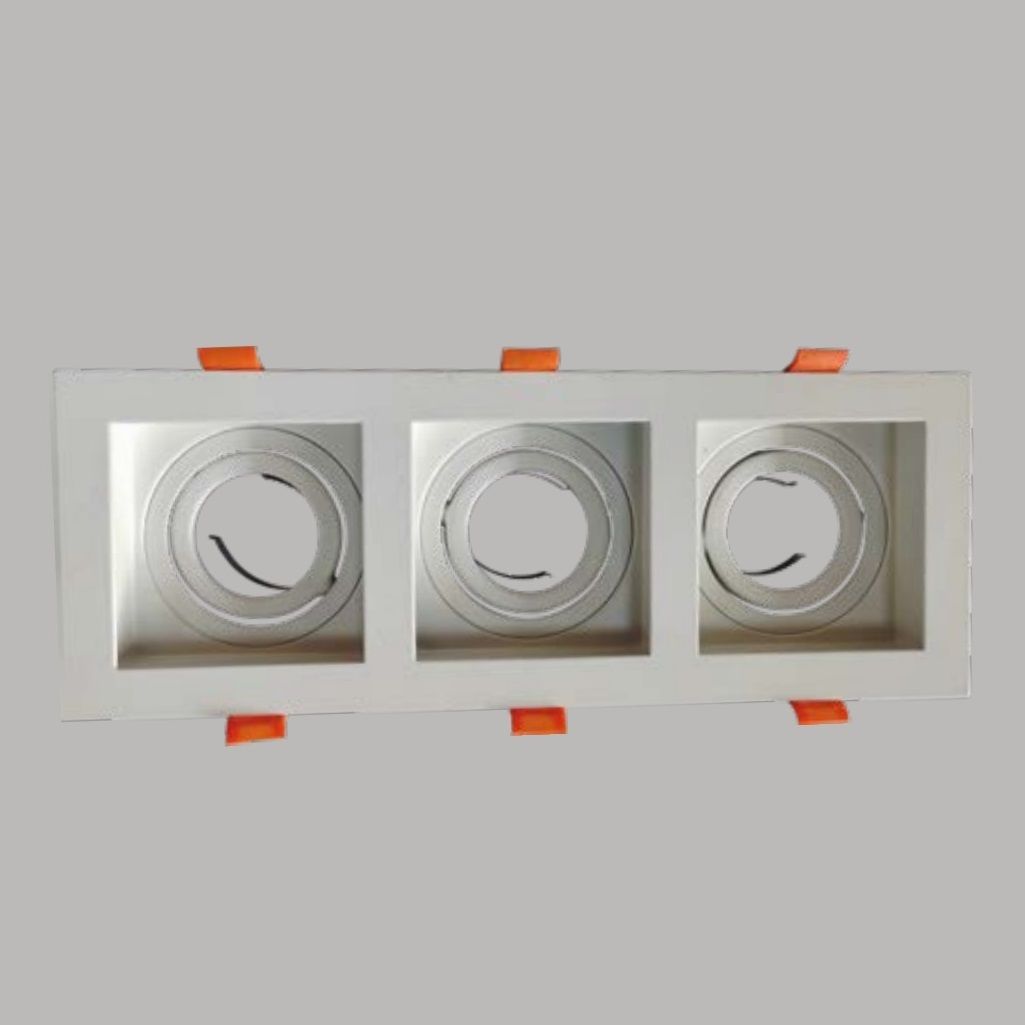 YCL YC 7055 Beyaz Sıva Altı ÜçlüSpot Kasası (Metal)