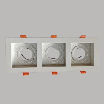 YCL YC 7055 Beyaz Sıva Altı ÜçlüSpot Kasası (Metal)