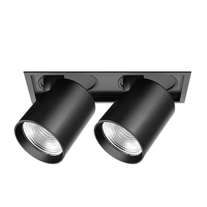 GOYA GY 3152-42 Siyah/Beyaz Kasa 2x40 Watt 360 Derece Hareketli LED Mağaza Spotu