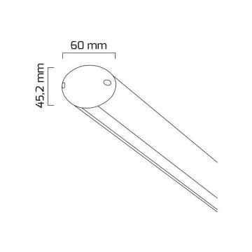 GOYA GY 8076-182 Siyah/Beyaz Kasa 51 Watt 182 cm Sıva Üstü DİMLİ Lineer Armatür