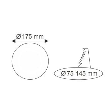 K2 GLOBAL KDL467 24 Watt Ayarlanabilir Sıva Altı Yuvarlak LED Panel