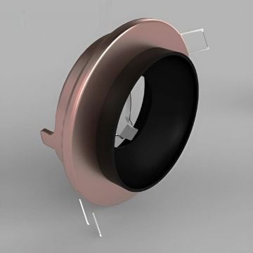 YCL YC 7005 Rose Gold-Siyah Sıva Altı Yuvarlak Spot Kasası (Metal)