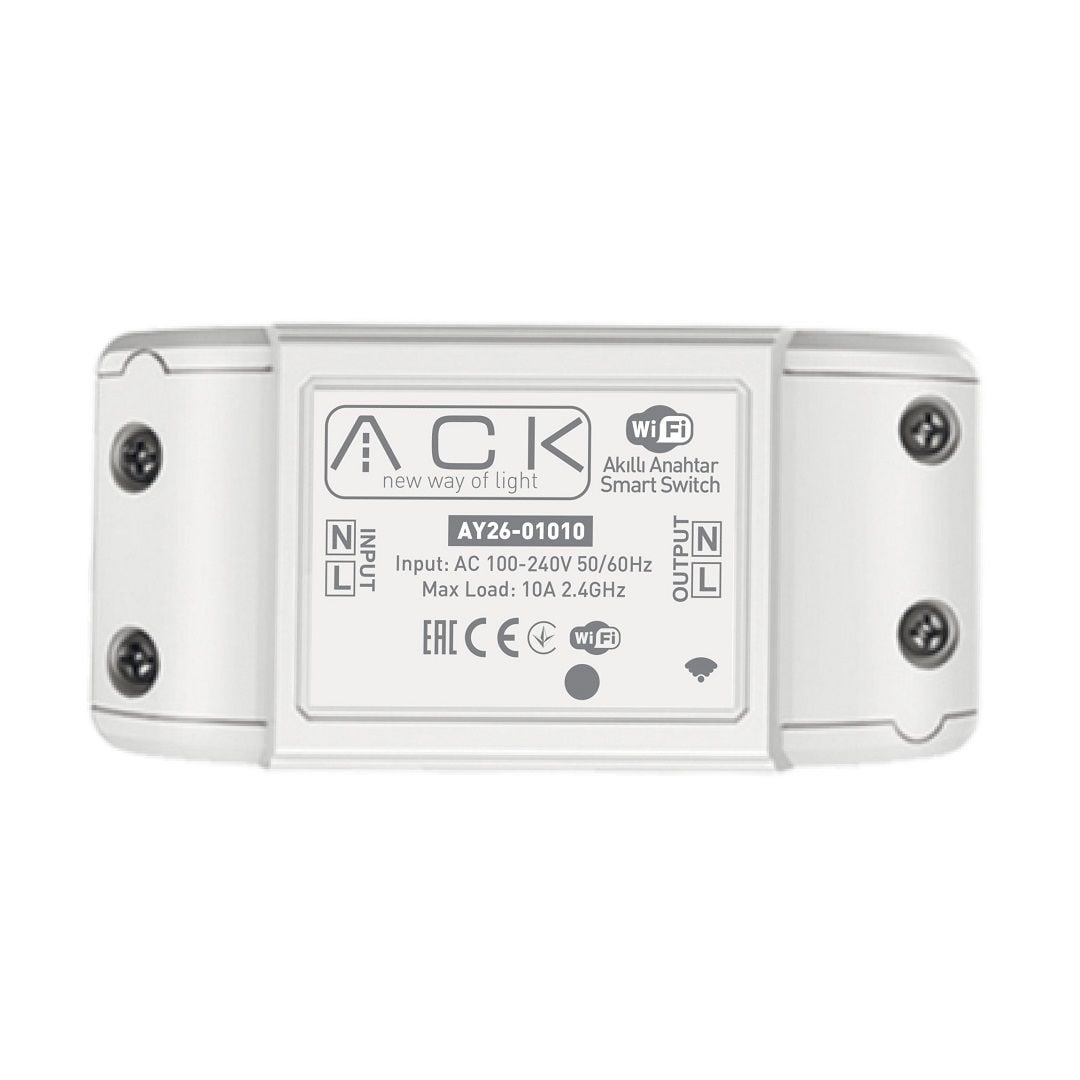 ACK AY26-01010 2000 Watt 10 Amper Wi-Fi Akıllı Anahtar