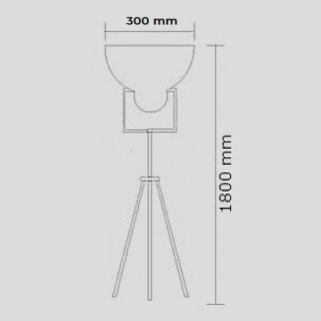 CreaLight CL-523-30-SE Endüstriyel Lambader (Çap: 30 cm)