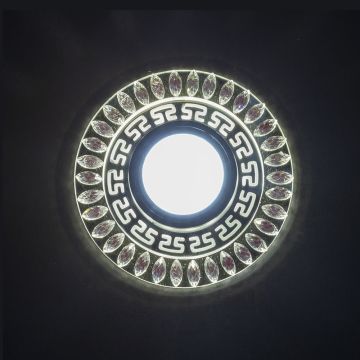 NOAS YL65-1757 FLORA 4000K ve Mavi LED Çerçeveli Kristal Spot Kasası