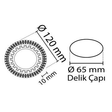 NOAS YL65-1757 FLORA 4000K ve Mavi LED Çerçeveli Kristal Spot Kasası